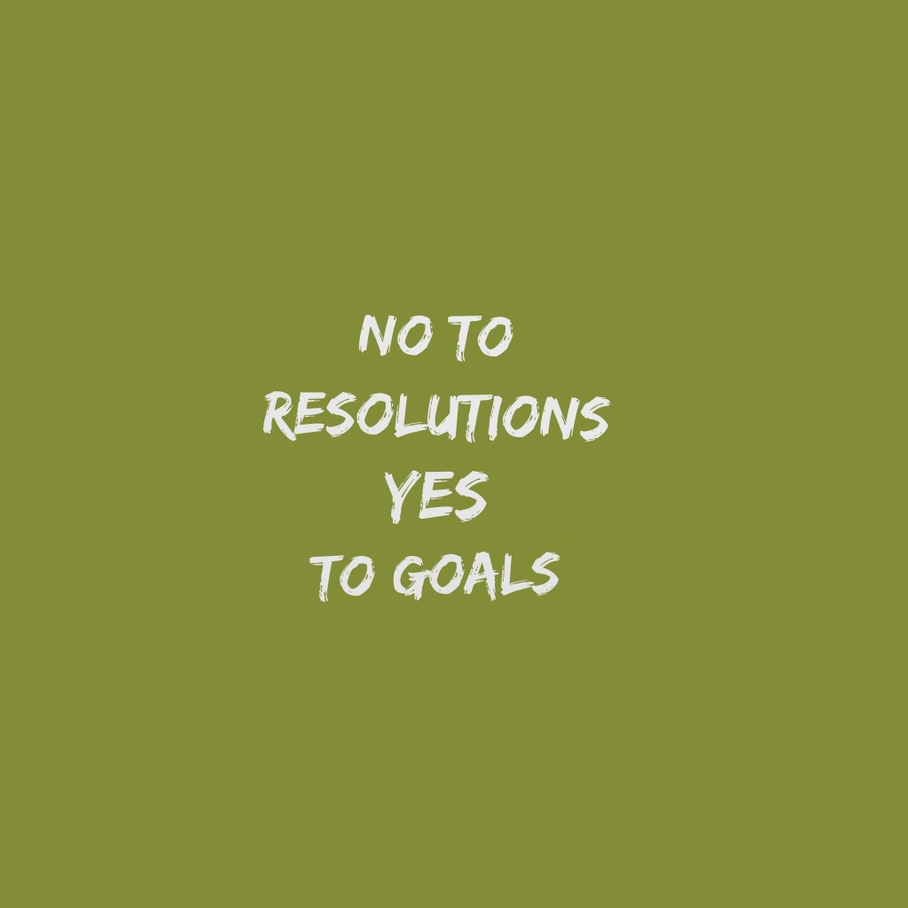 Resolutions and Goals